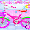 girl bike fix washing salon